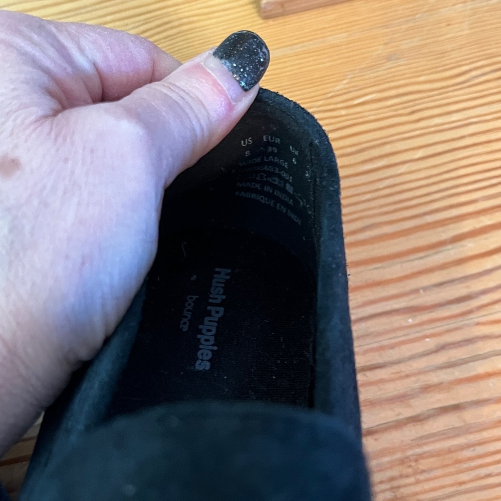 Hush Puppies Bounce Wren Black Suede Penny Loafer Sz 8 NWOB - Picture 14 of 14